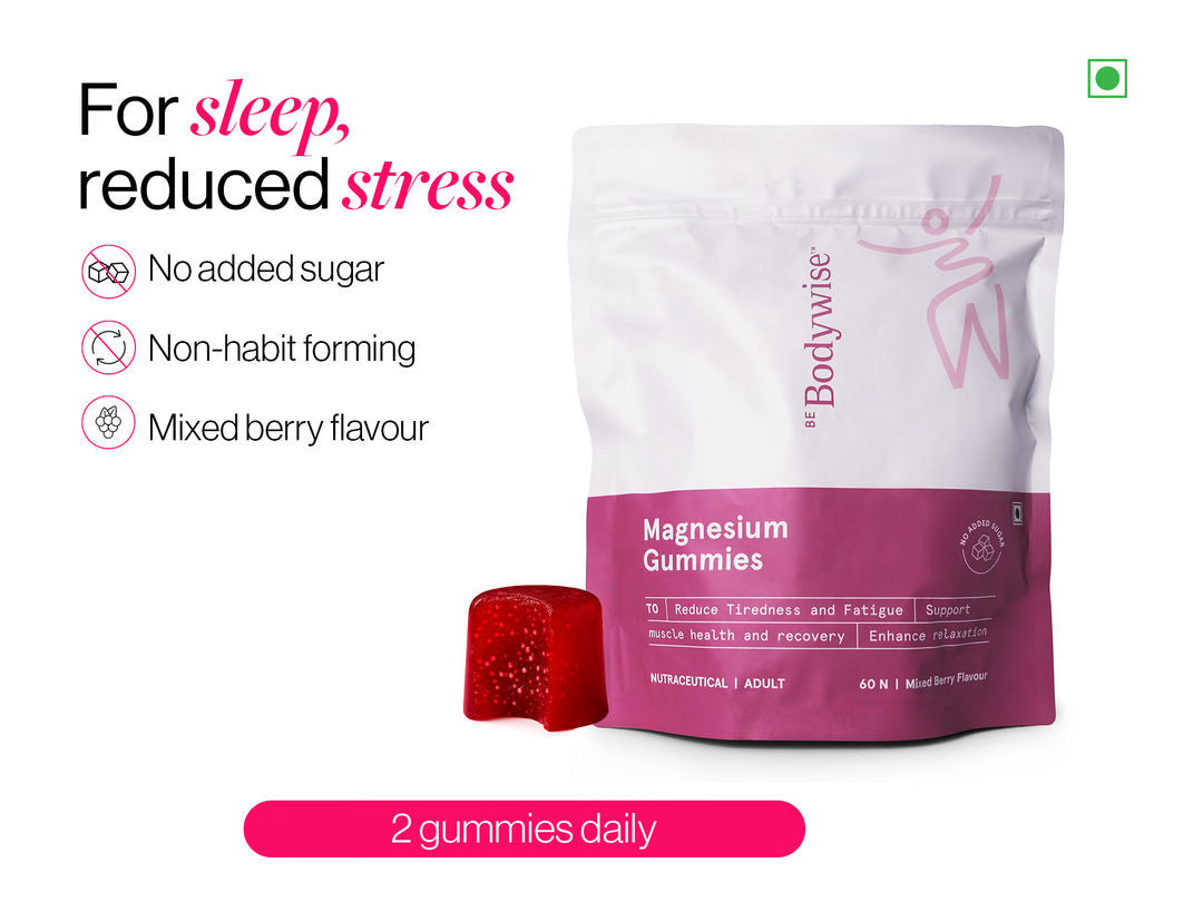 5-in-1 Magnesium Gummies with Glycinate & Vitamin D3 (60N)