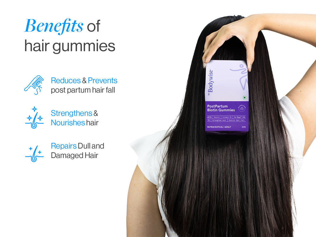Hair Gummies for Post-Pregnancy Hair Fall (30N)
