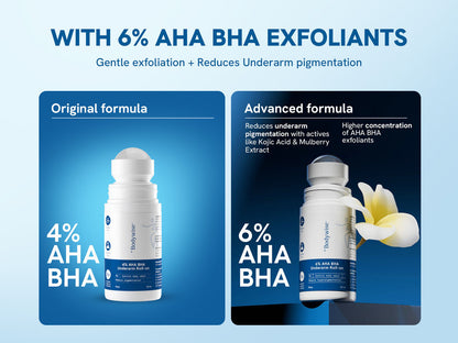 6% AHA BHA Underarm Roll On - 50mL - Flora